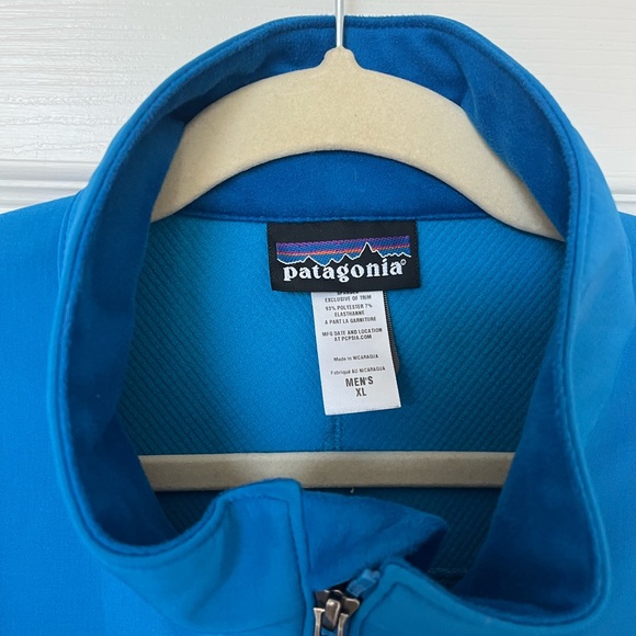 Patagonia Men's Soft Shell Adze Jacket -Bandana Blue Size XL Polartec - Picture 6 of 12